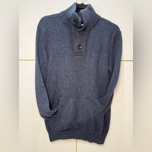 Abercrombie & Fitch Navy Sweater with Button Detail